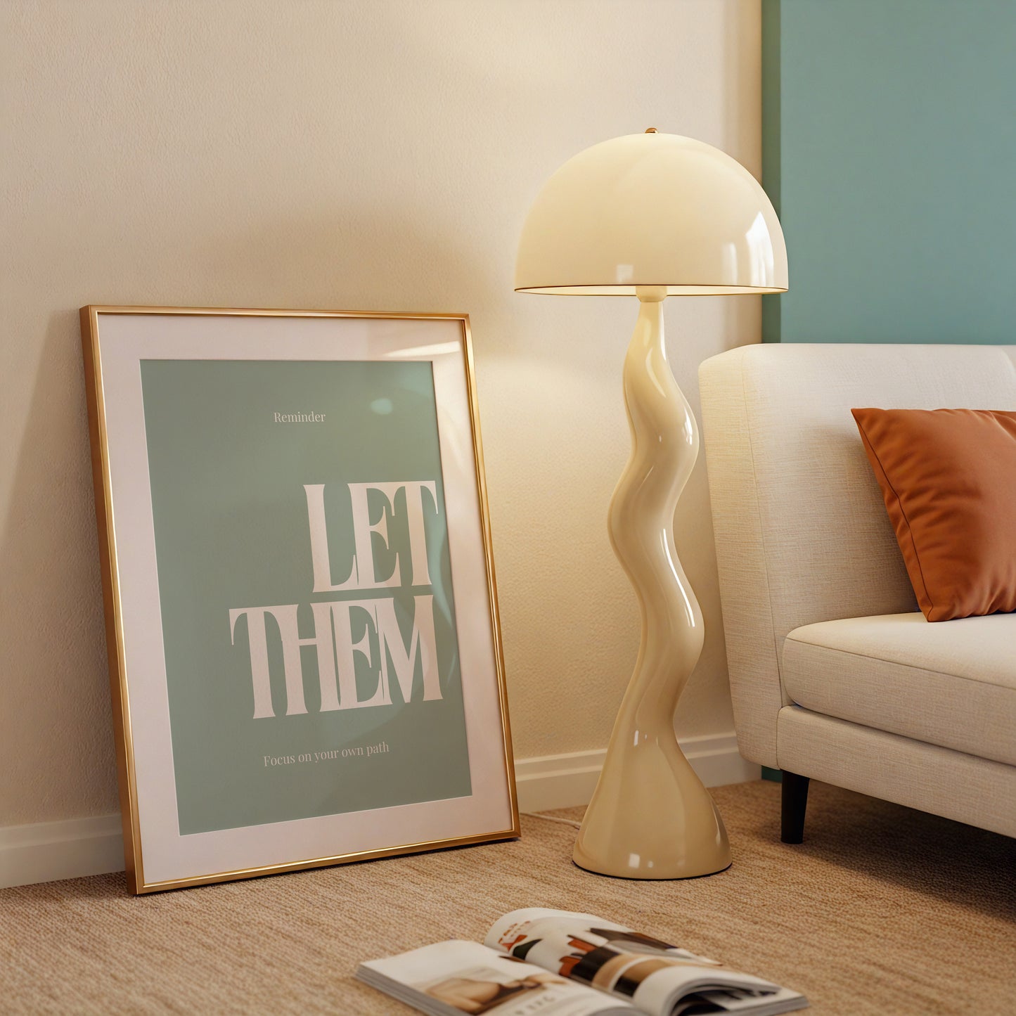 Let Them Quote Sage Green Positivity Print - Digital Print