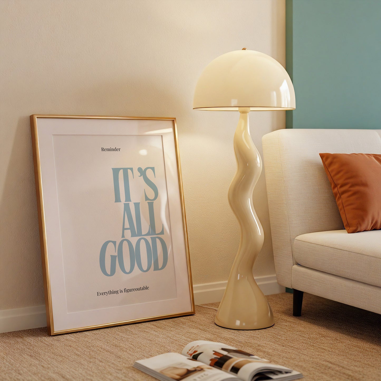 Blue It's A Good Typography Art - Empowerment Print - Digital Print