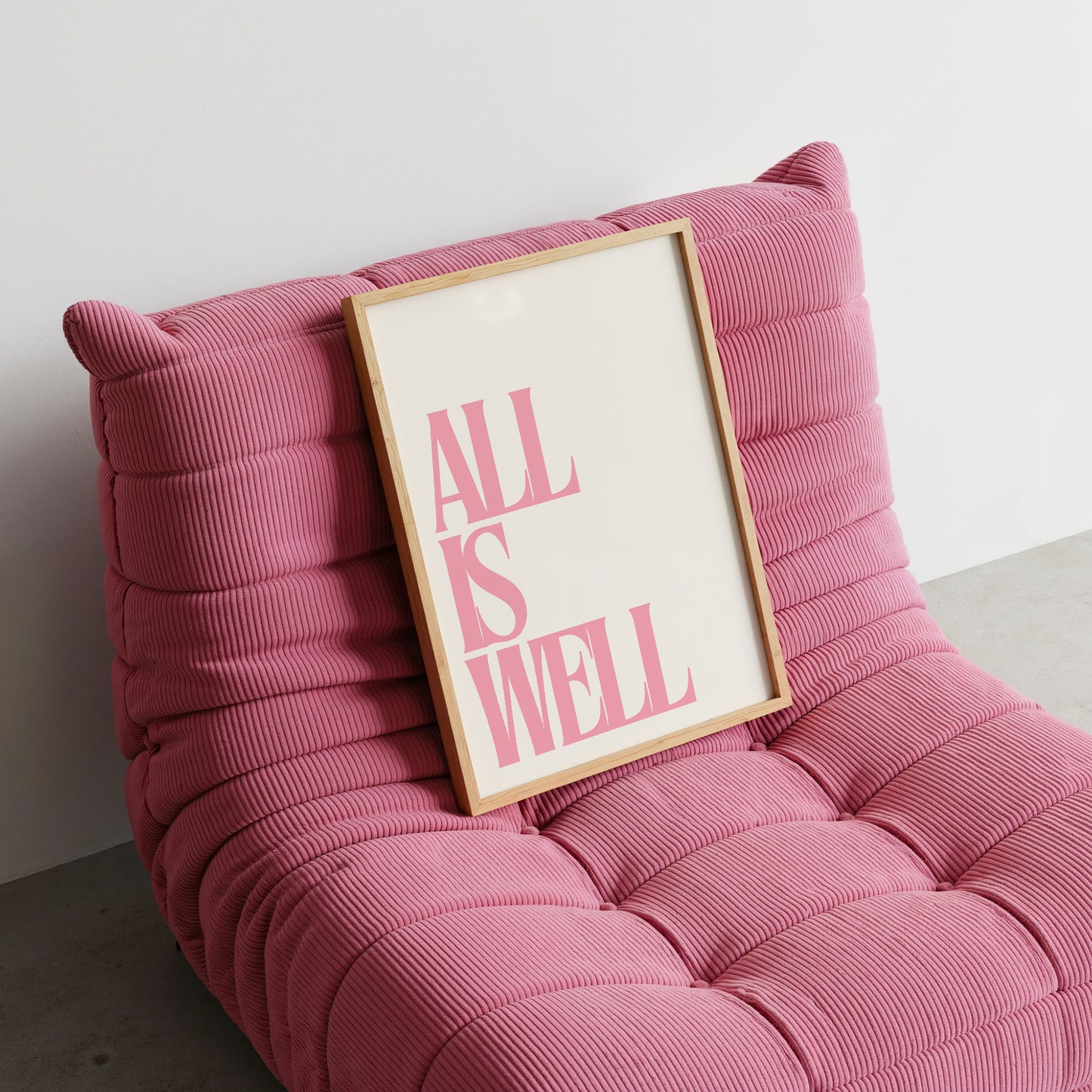 Pink All Is Well Uplifting Print - Digital Print
