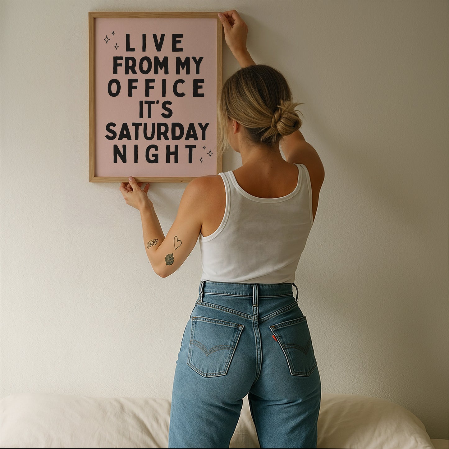 Live From My Office It's Saturday Funny Art - Digital Print