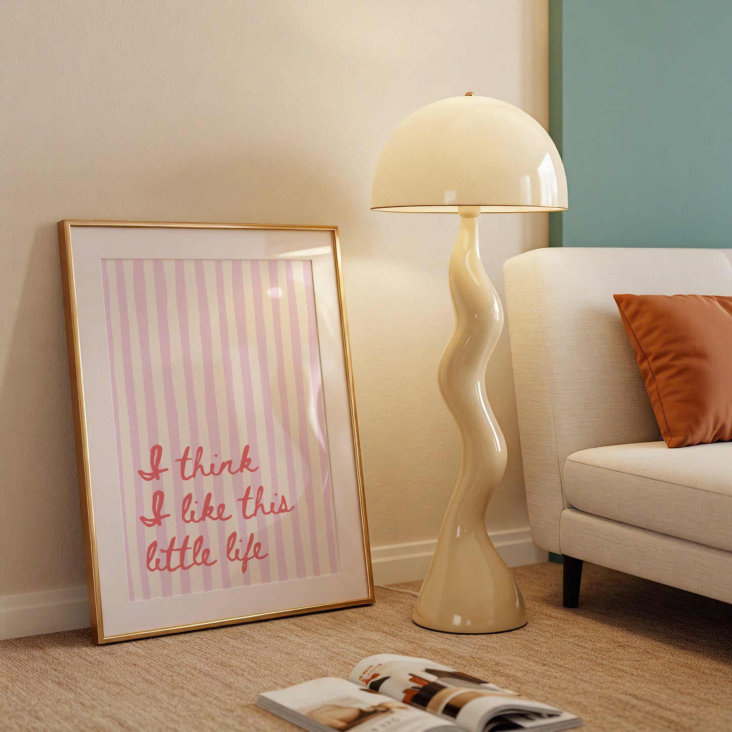 I Think I Like This Little Life Striped Print - Digital Print