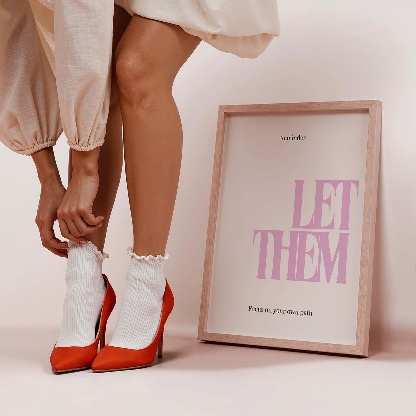 Pink Let Them Quote Art - Empowerment Print - Digital Print