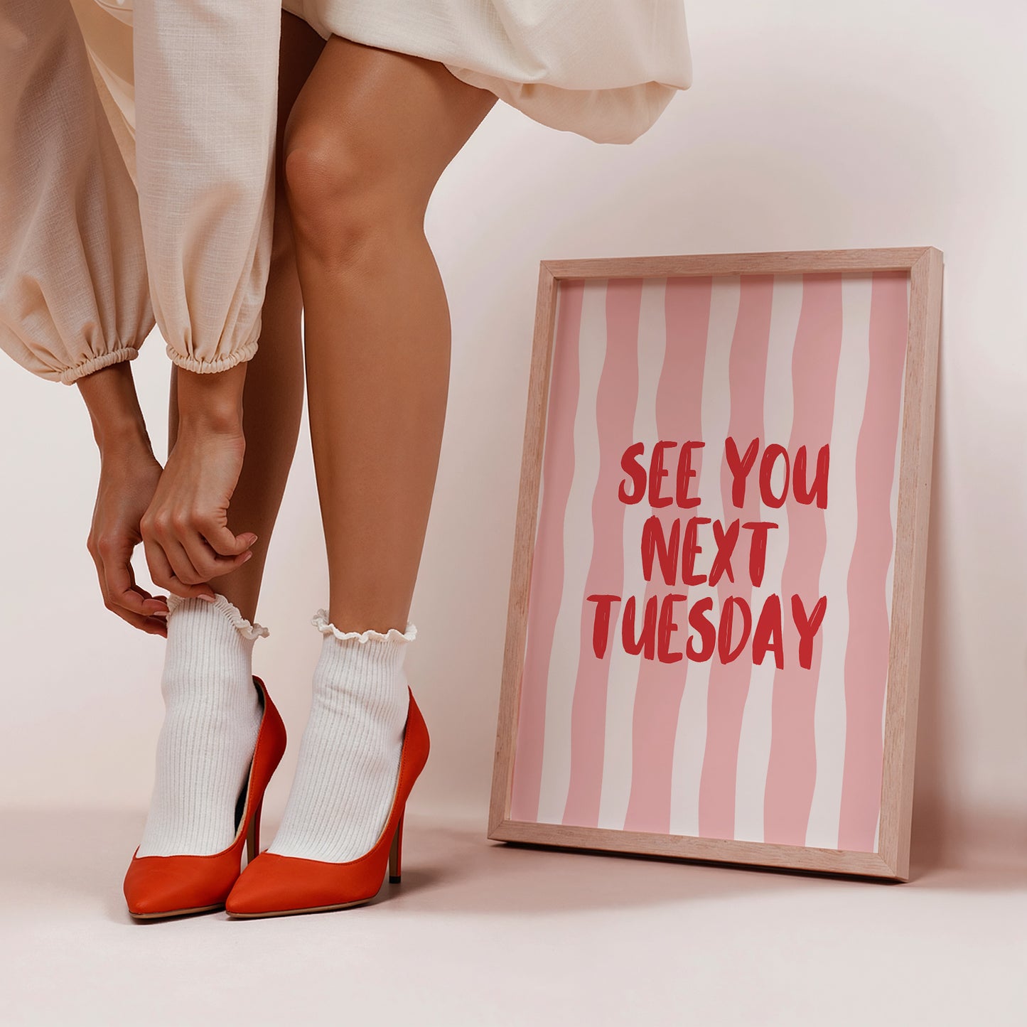 See You Next Tuesday Striped Funny Poster - Digital Print
