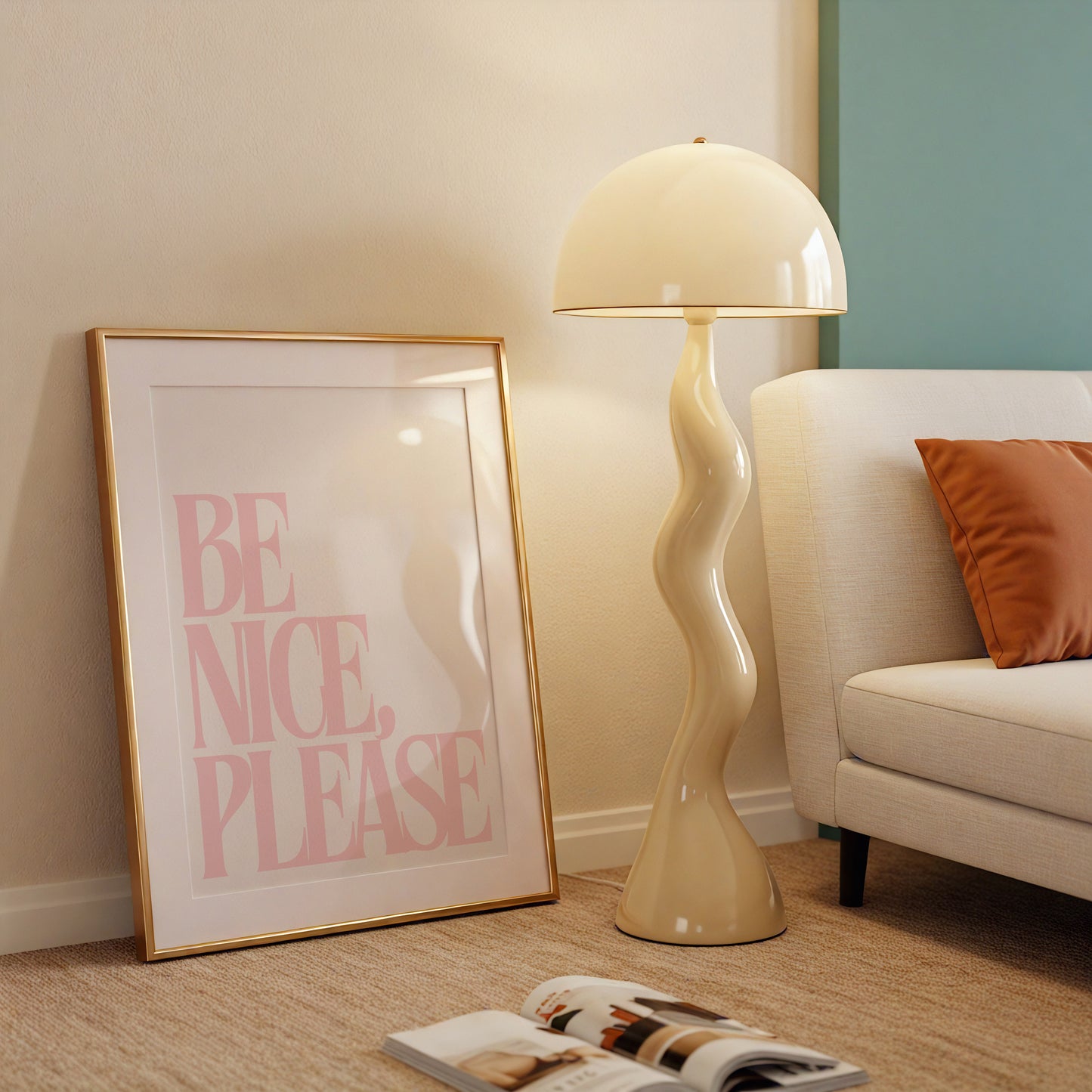Be Nice, Please Pink Positivity Print - Digital Print