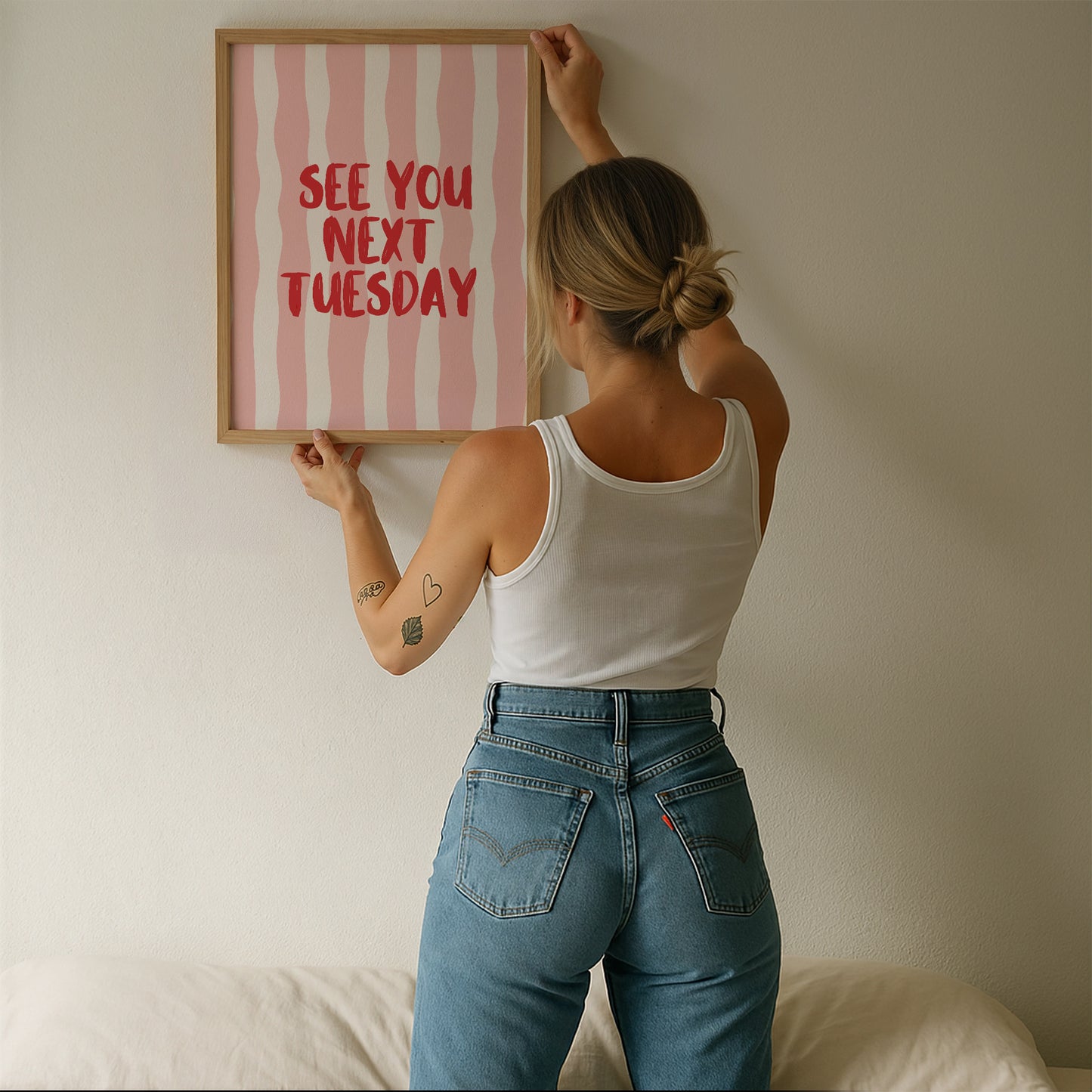 See You Next Tuesday Striped Funny Poster - Digital Print