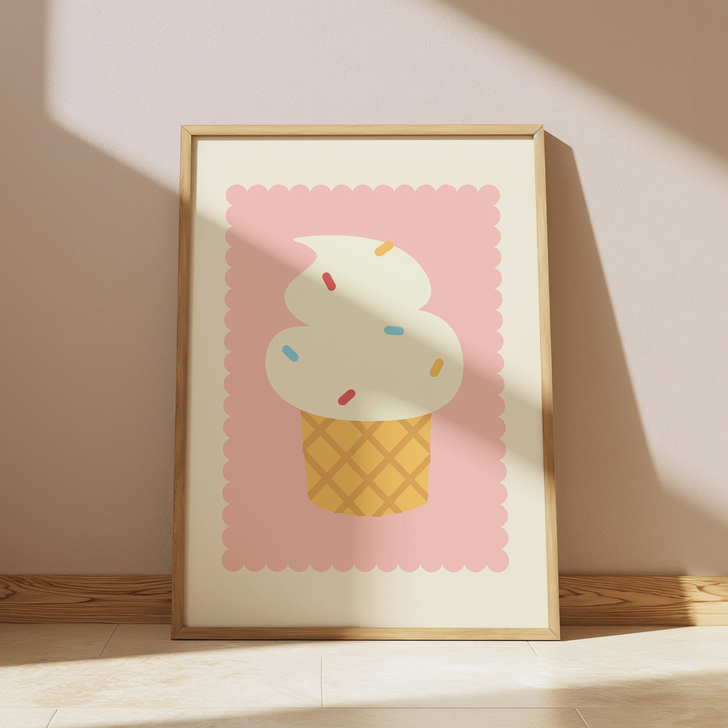 Cute Ice Cream Art Print - Digital Print