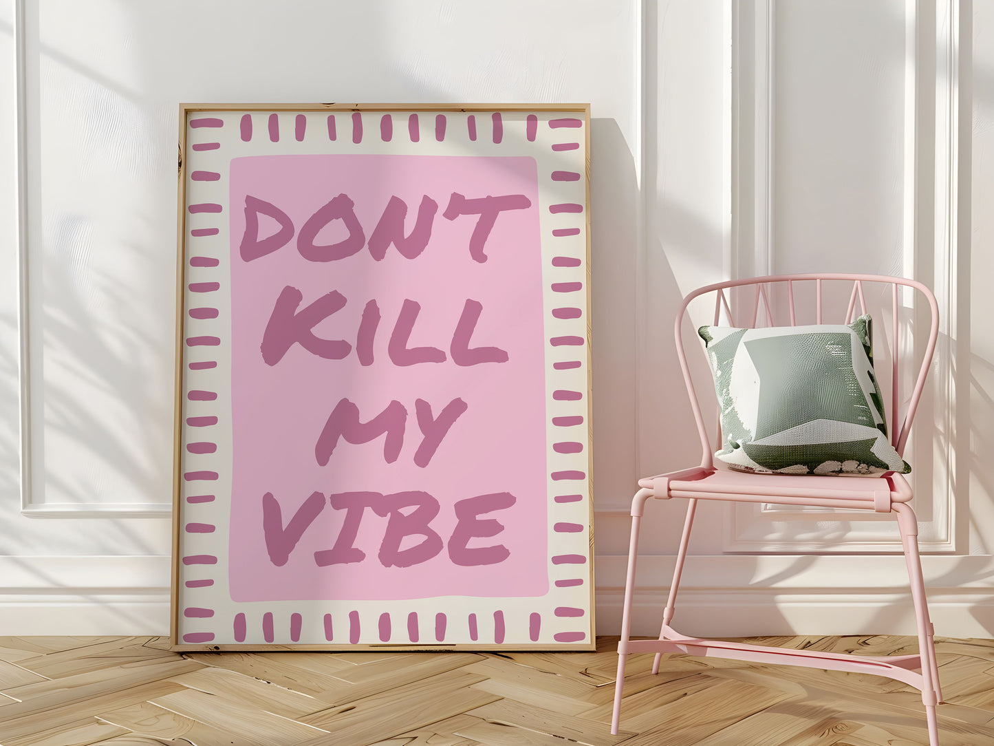 Preppy Pink Trendy Gallery Set of 5 - Digital Print