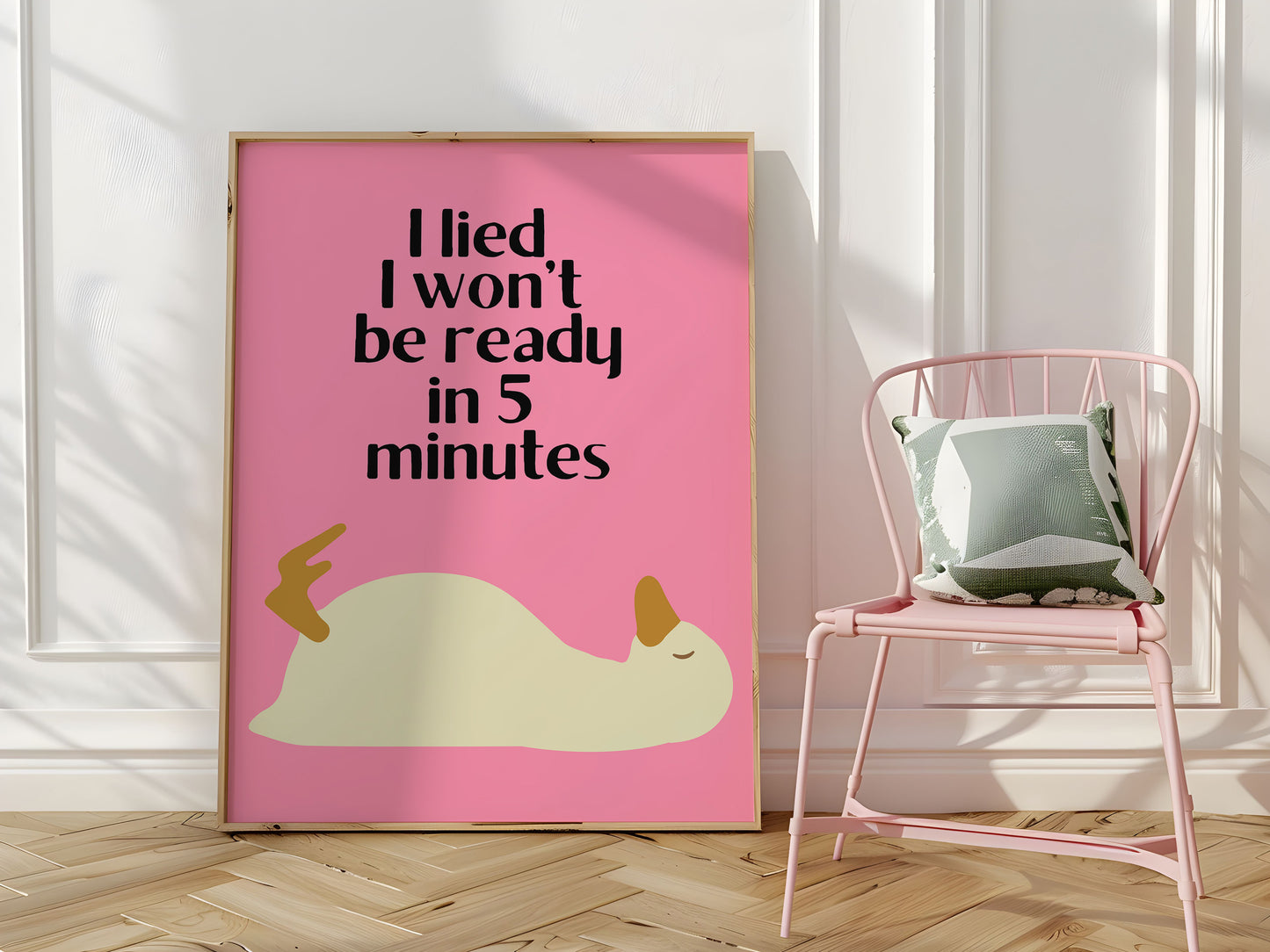 Cute Duck I lied I Won't Be Ready in 5 Minutes Print - Digital Print