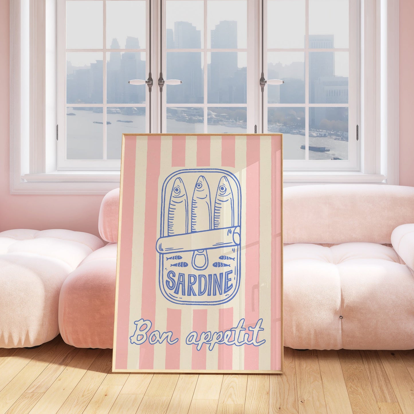 Bon Appetit Coastal Style Sardine Print - Digital Print