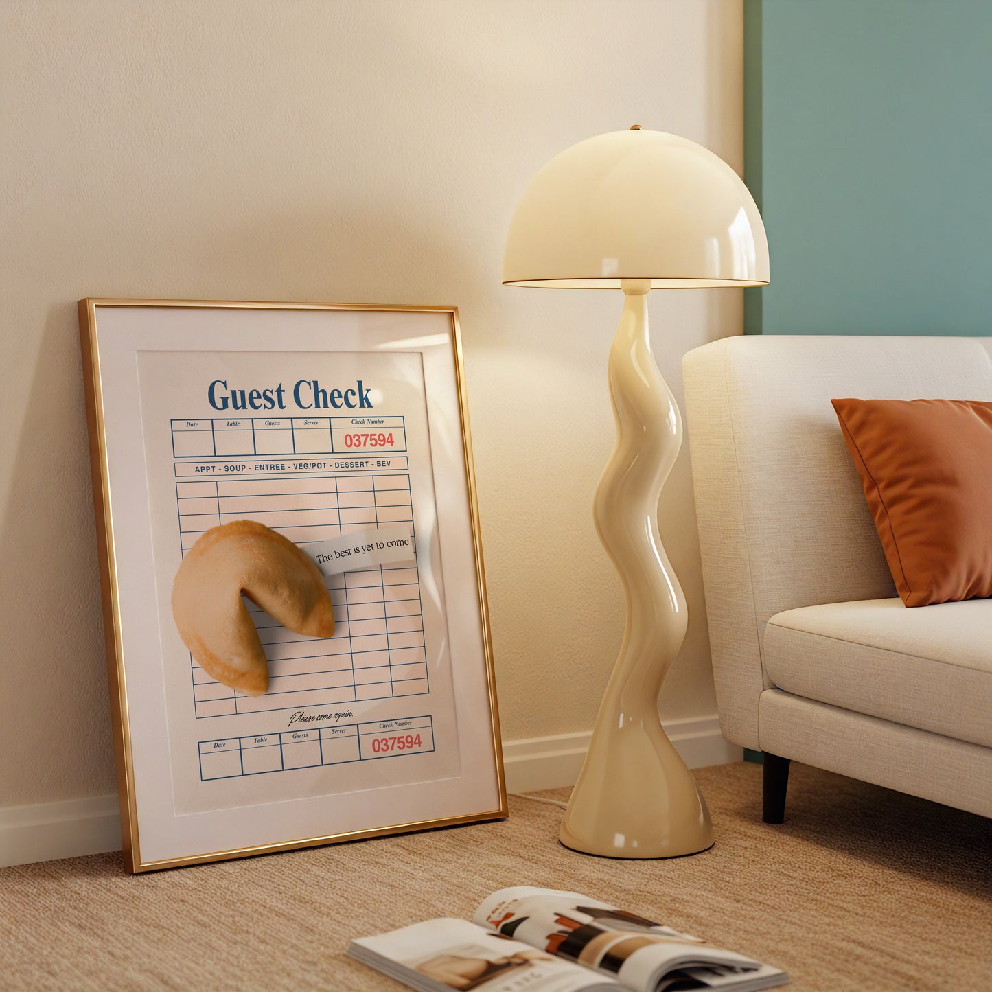Fortune Cookie The Best Is Yet To Come Retro Guest Check Poster - Digital Print