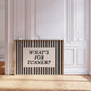 What's For Dinner Black & White Striped Print -  Digital Print ( Horizontal )