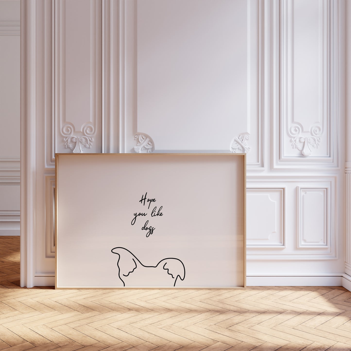 Hope You Like Dogs Hand-Drawn Print - Digital Print