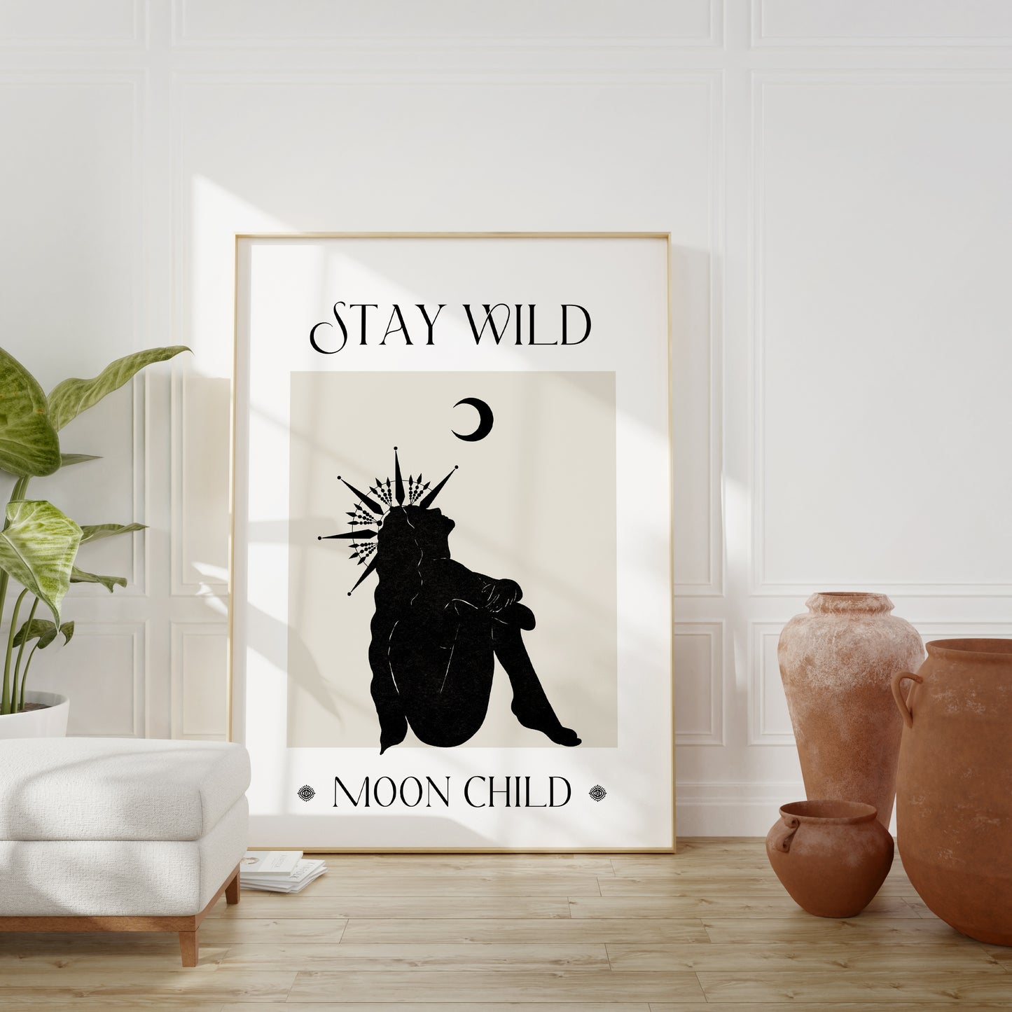 Stay Wild Moon Child Typography Wall Print
