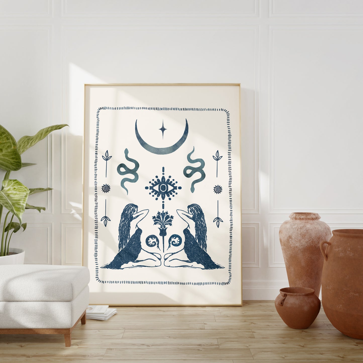 Blue Celestial Sisters - Digital Print