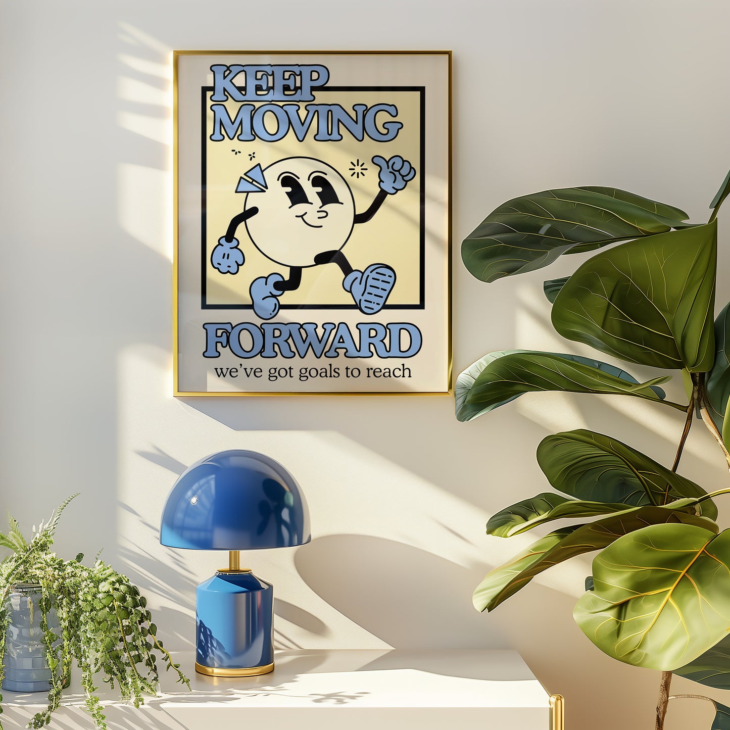 Keep Moving Forward — Retro Motivational Classroom Print