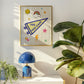Yes You Can varsity pennant art print leaning on floor by dining chair — bold motivational classroom dorm decor