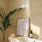 Lilac Splish Splash Striped Bathroom Print - Digital Print