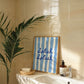 Splish Splash Striped Bathroom Print - Digital Print