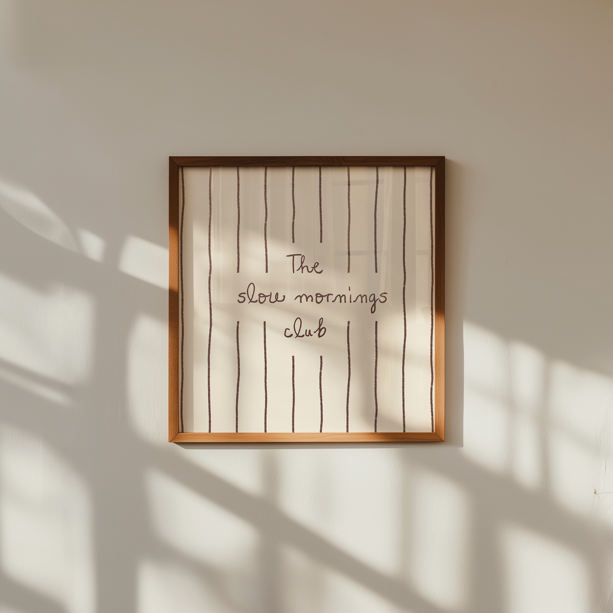 The Slow Mornings Club | Neutral Line Art Print