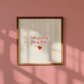 Too Pretty For A 9-5 | Funny Red Heart Office Print
