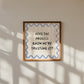 Square print with a wavy blue scalloped border and the quote "Does the process know we're trusting it?" in bold black lettering on a cream background.