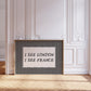I See London I See France Modern Striped Art - Digital Print