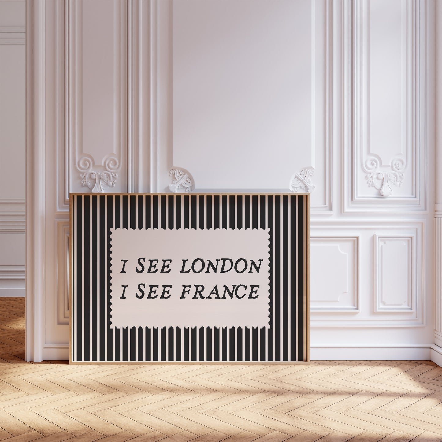 I See London I See France Modern Striped Art - Digital Print