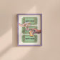 Yappy Hour Retro Drink Ticket Cocktail Art Poster - Digital Print