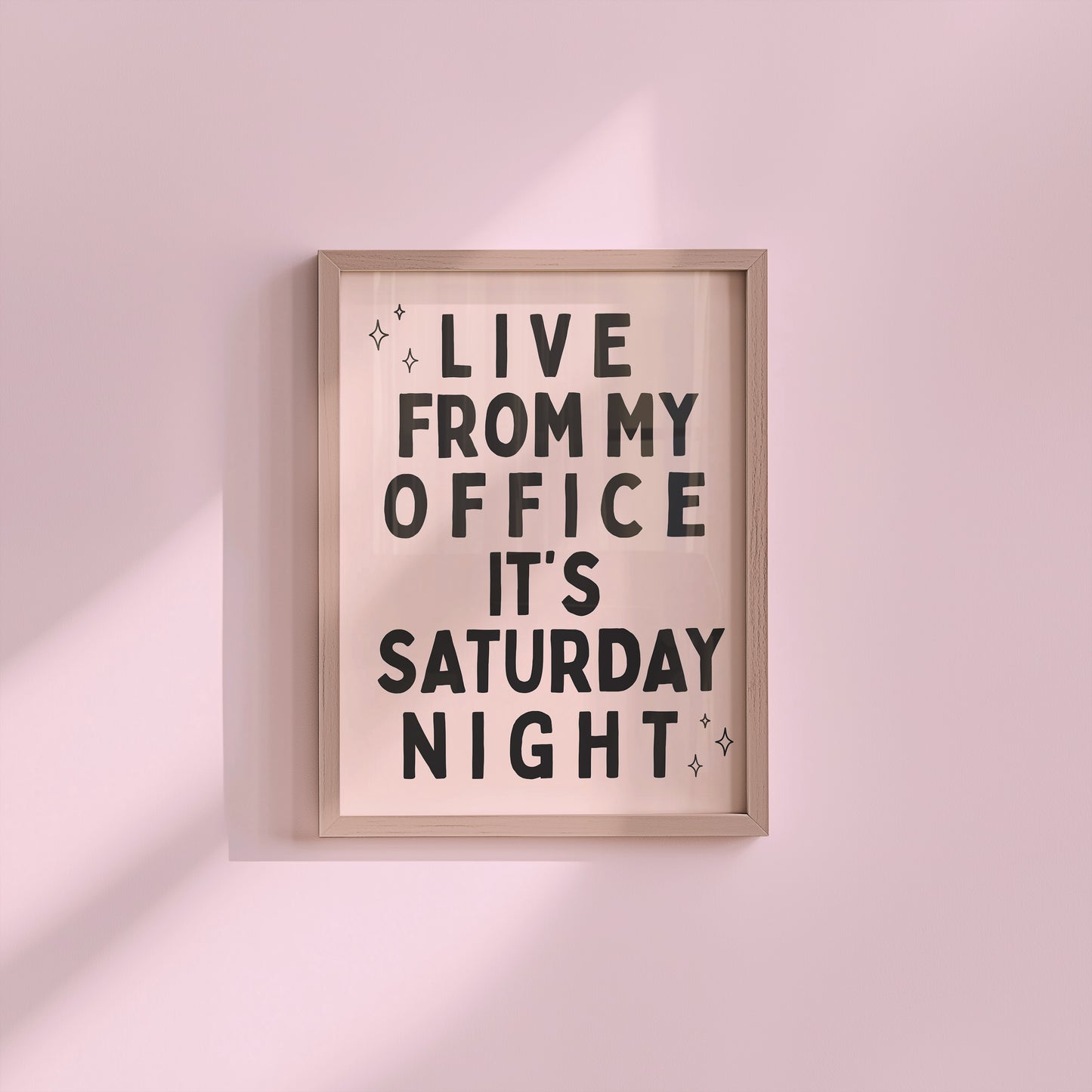 Live From My Office It's Saturday Funny Art - Digital Print