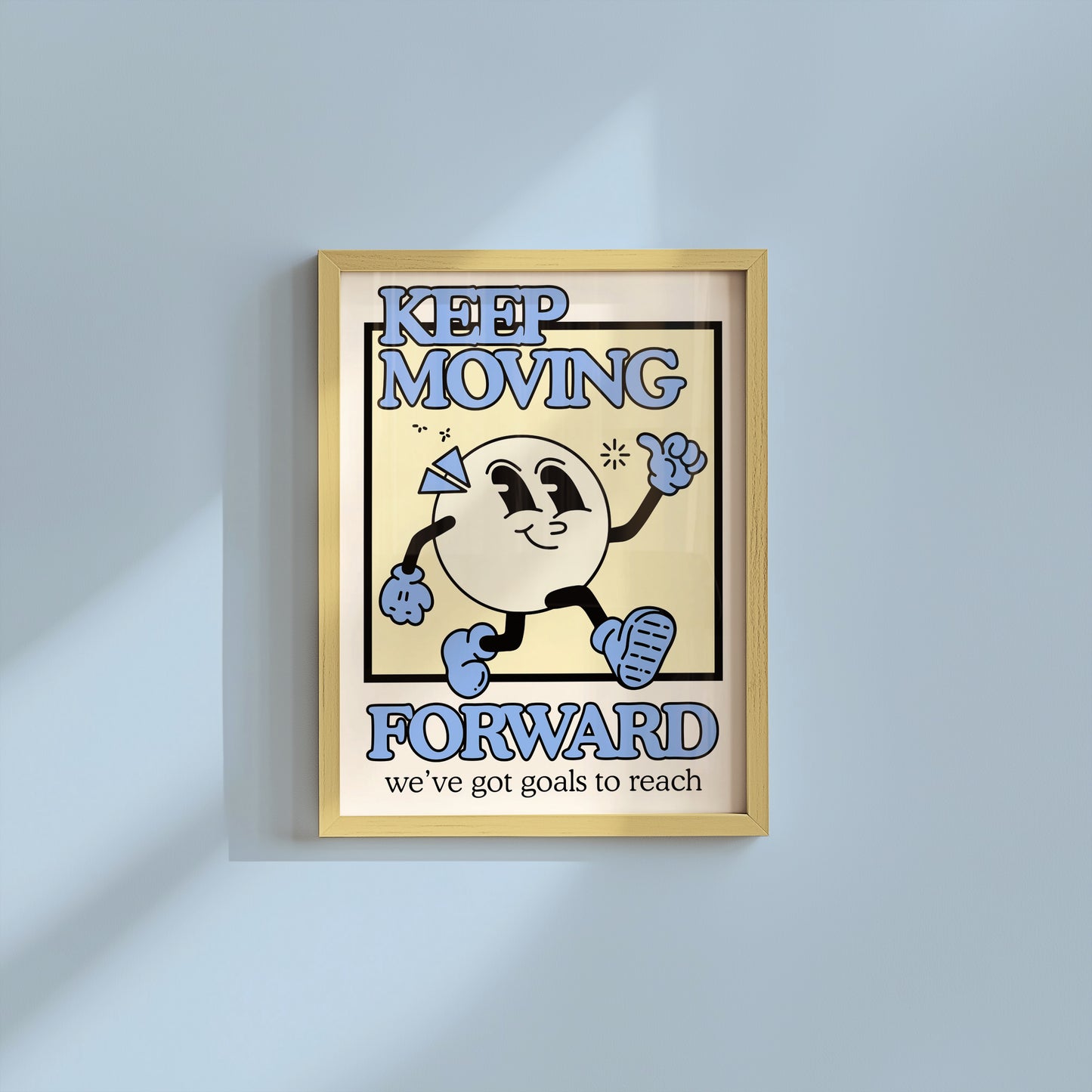 Keep Moving Forward — Retro Motivational Classroom Print
