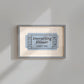 Everything Shower Retro Ticket Bathroom Sign - Digital Print ( Horizontal )