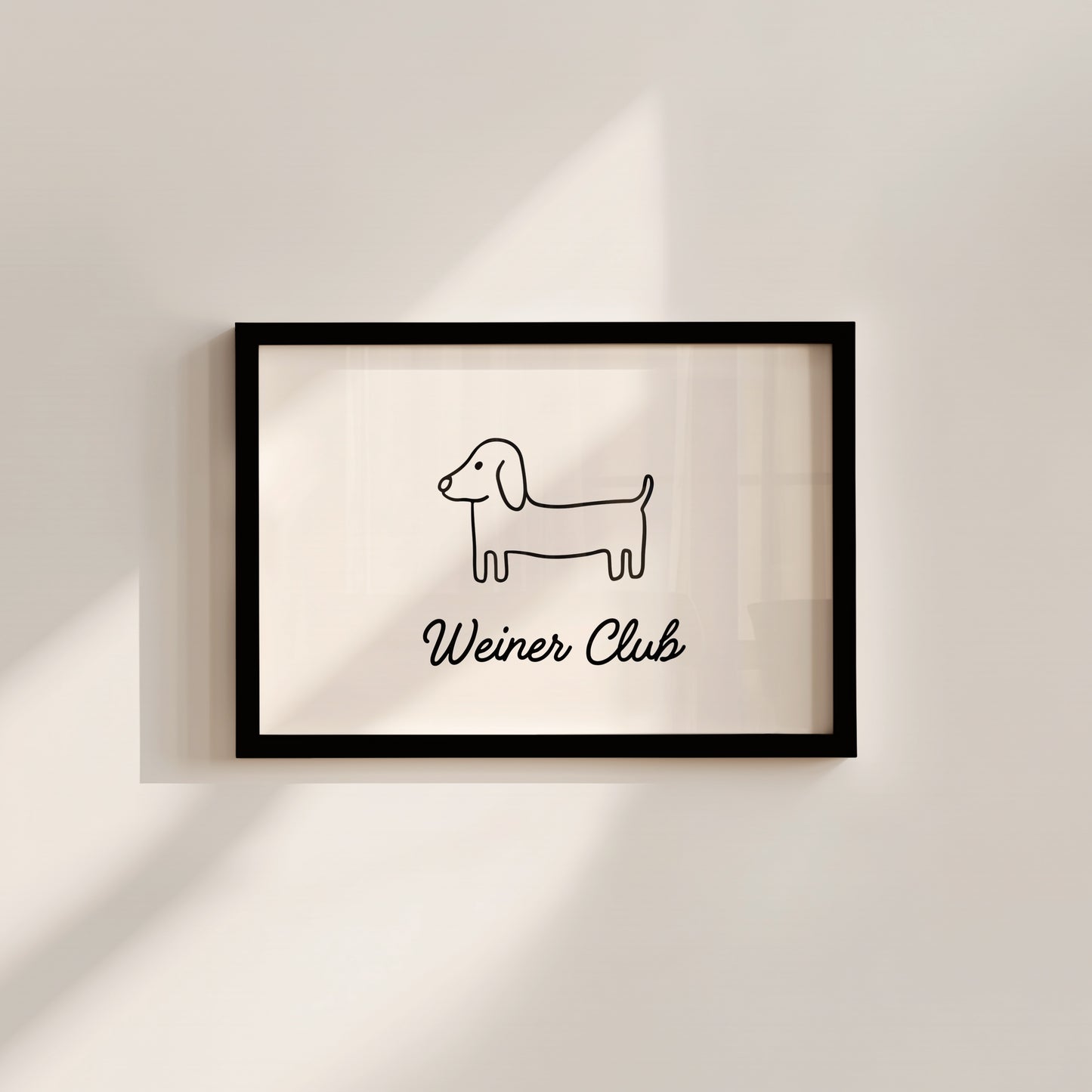 Weiner Club Hand-Drawn Print - Digital Print