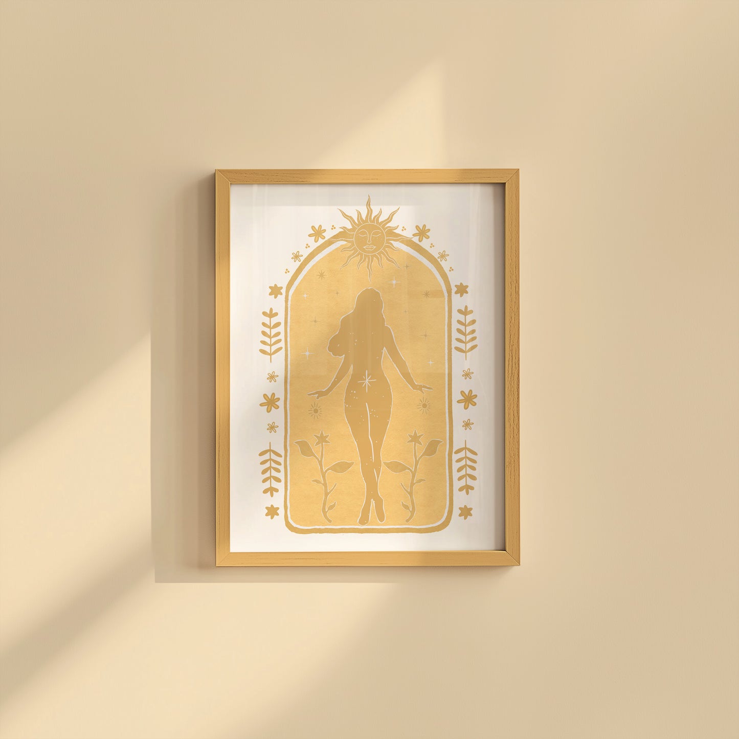 Yellow Sun Goddess Artwork - Digital Print