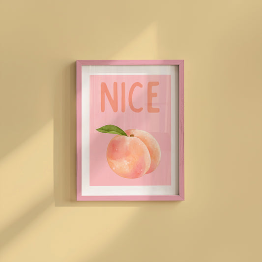 Nice Butt Peach Wall Art - Digital Print