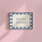 Splish Splash Blue Checkered Bathroom Print - Digital Print