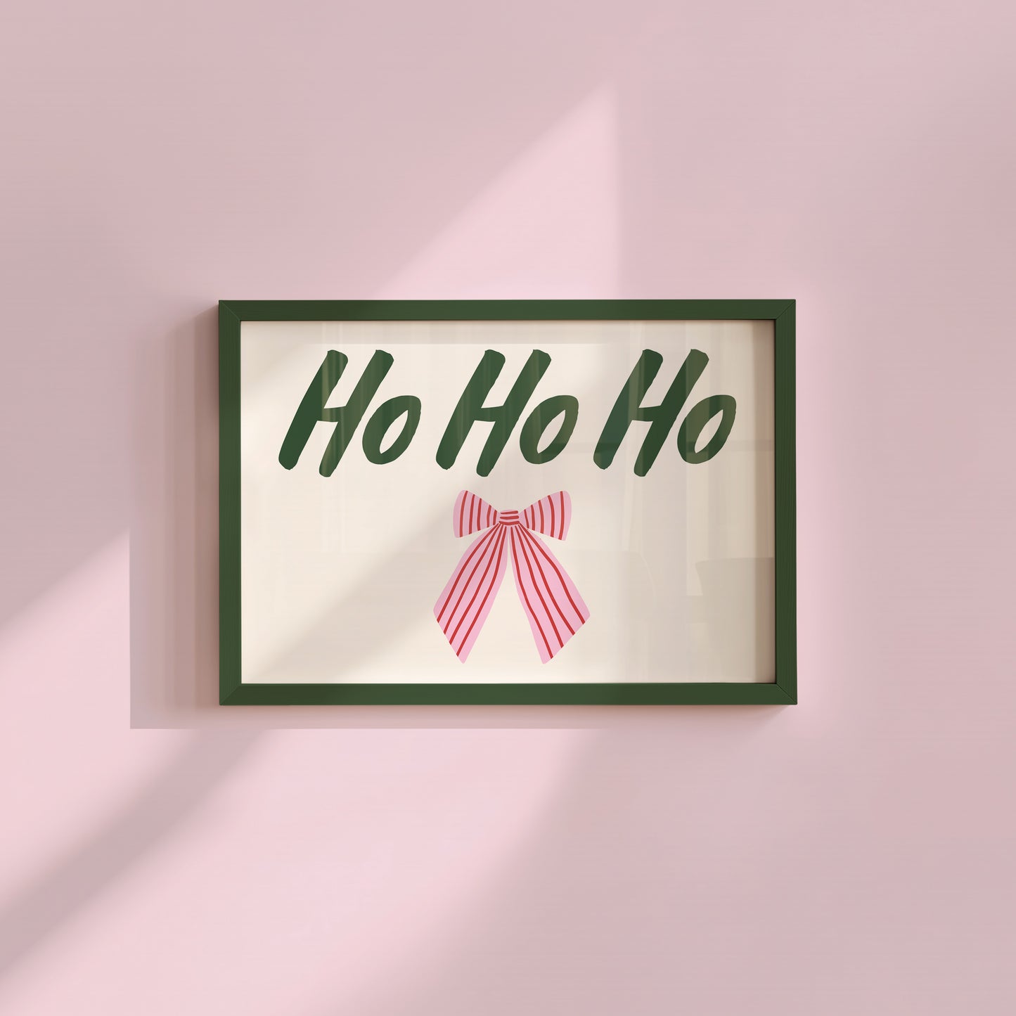 Ho Ho Ho Christmas Bow Art - Digital Print