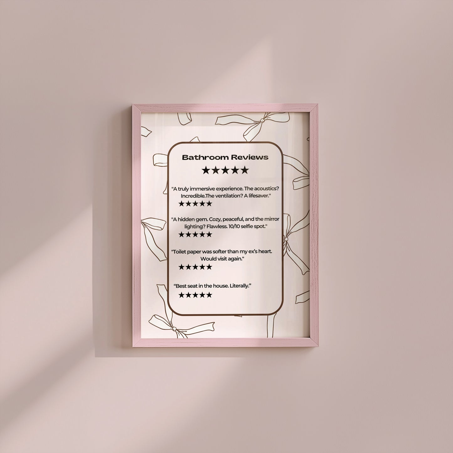 Funny Bathroom Review Wall Art