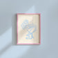Set of 10 coastal watercolor prints in pink and blue: "Wild Like the Sea" beside a spiral shell illustration, "Stay Wild Ocean Child" in bold blue lettering, "Sea La Vie" in pink stamped typography, a mermaid lounging in a martini glass, pink starfish and seashell illustrations, a woman in a shell headdress, a beach umbrella watercolor, and "Meet me by the sea" in postcard-style script.