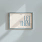Let Them Empowerment Horizontal Print Blue - Digital Print