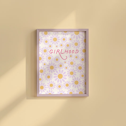 Pink Floral Girlhood Print - Digital Print