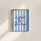 So Fresh & So Clean Striped Bathroom Print - Digital Print