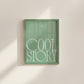 Cool Story Sage Green Minimalist Poster - Digital Print