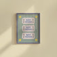 Blue BoyHood Ticket Print - Digital Print
