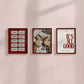 Red Cocktail Gallery Set of 3 — Bar Cart & Kitchen Wall Art