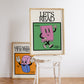 Cute Retro Book Character Classroom Art - Digital Print
