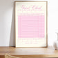 Retro Pink Blank Guest Check - Digital Print