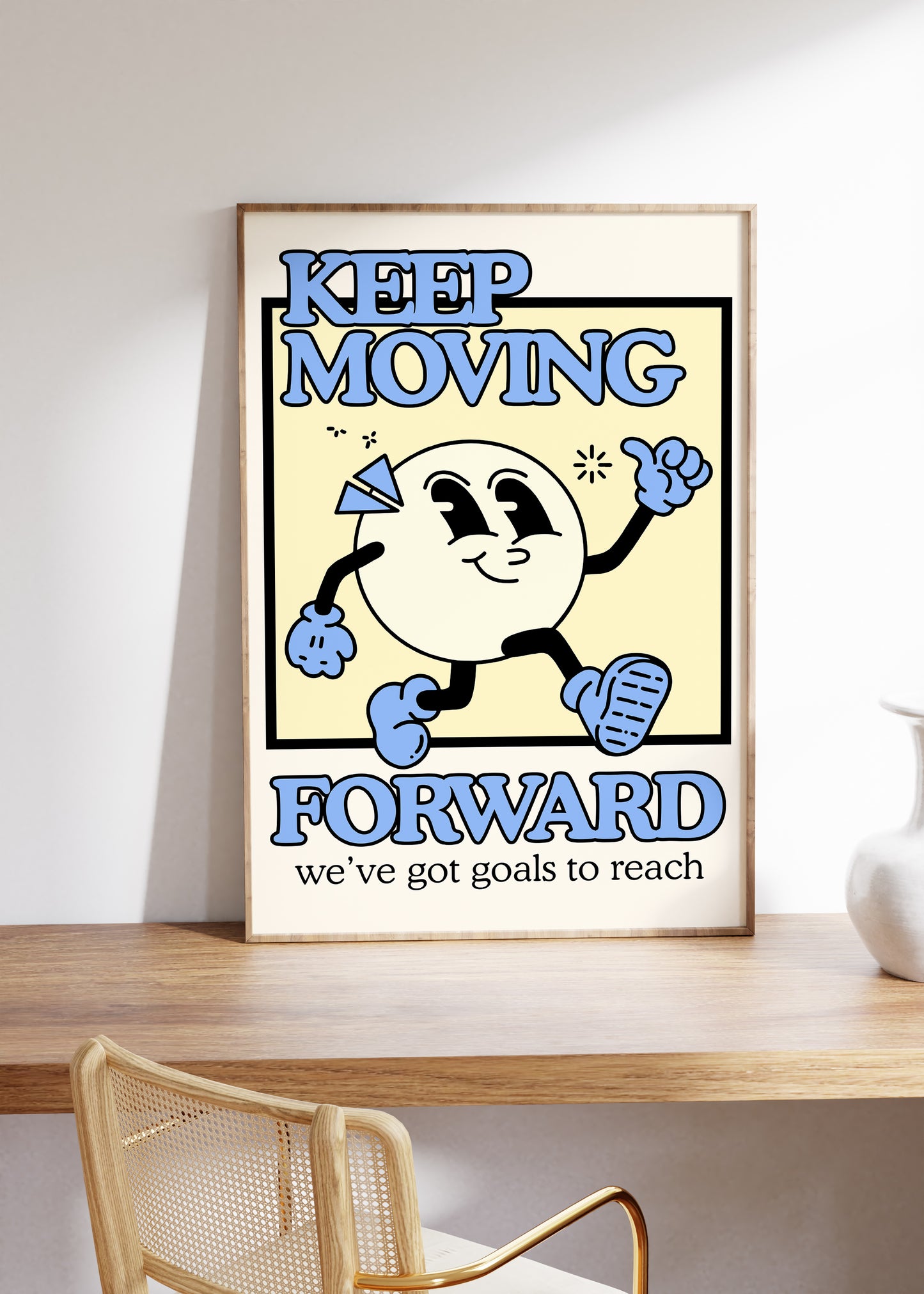Keep Moving Forward — Retro Motivational Classroom Print
