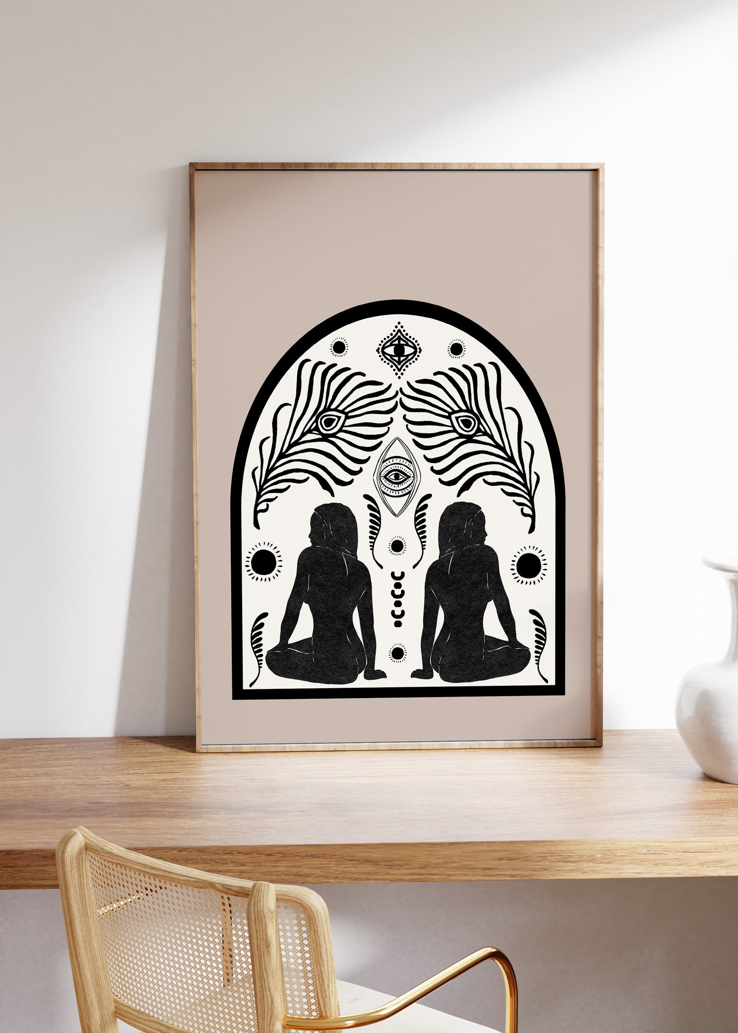 Mystical Sisterhood Art Print Feminine Energy Artwork Spiritual Artwork