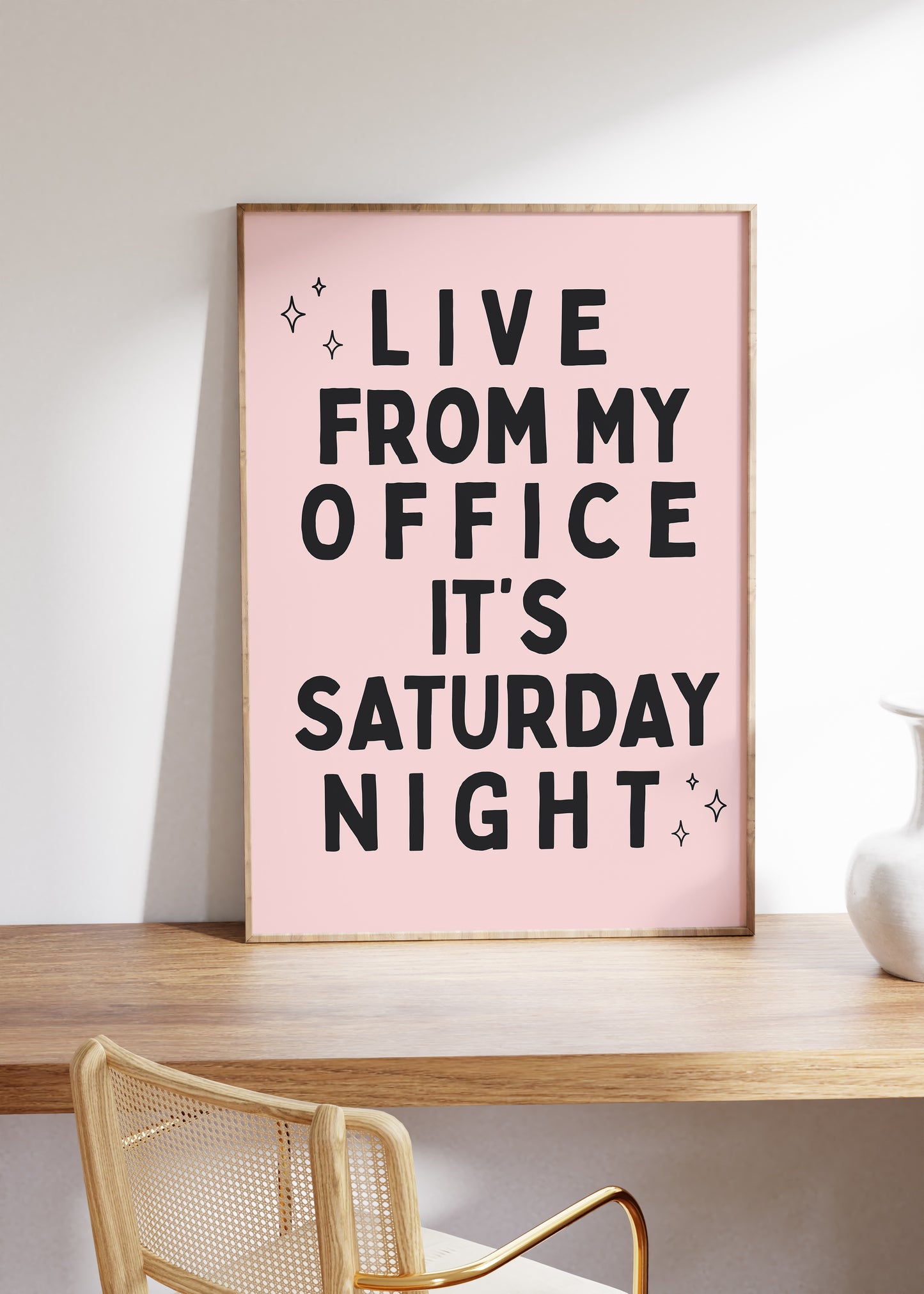 Live From My Office It's Saturday Funny Art - Digital Print