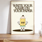 Write Your Name Cute Character Classroom Art - Digital Print